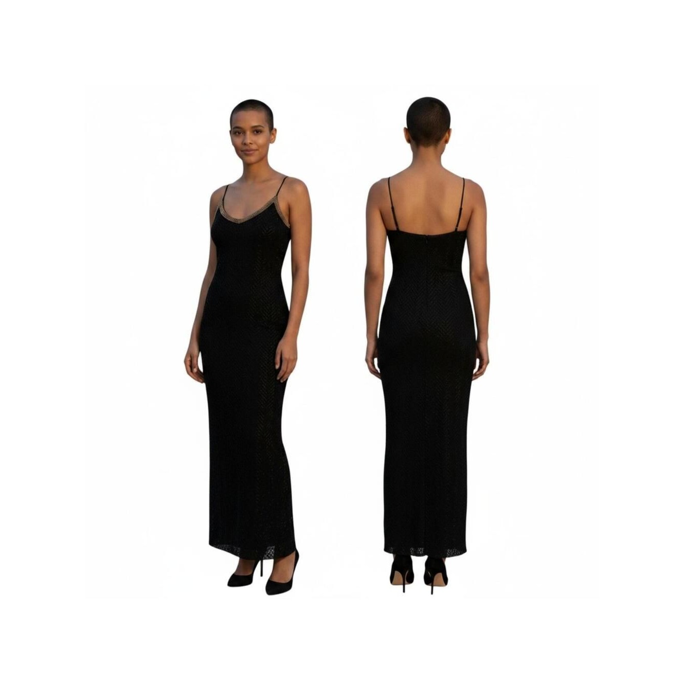 Black Maxi Dress Formal Evening Party Gown Sleeveless